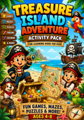 Treasure Island Adventure Activity Pack – Fun Learning Book for Kids