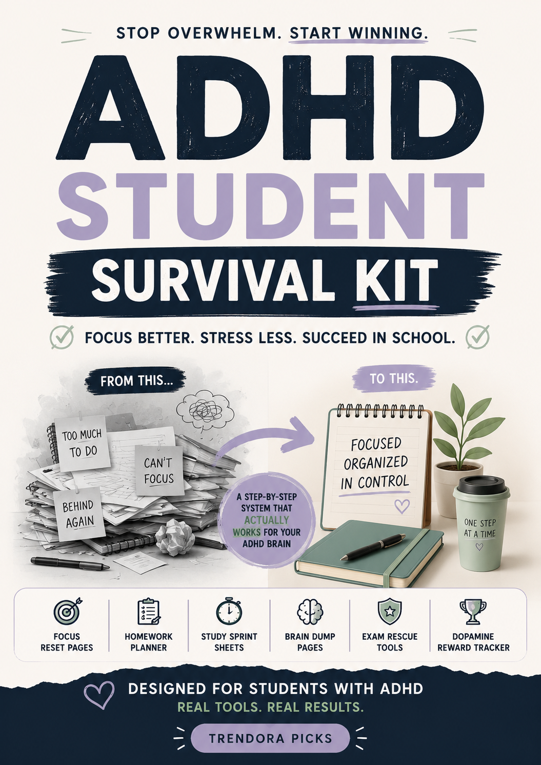 ADHD Student Survival Kit + 2 Bonus Packs