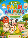 Fun Farm Animals Activity Pack – Fun Learning Book for Kids