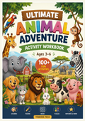 Ultimate Animal Learning Activity Workbook for Kids Ages 3–6 | 100+ Printable Pages