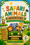 Safari Animals Adventure Activity Pack – Fun Learning Book for Kids