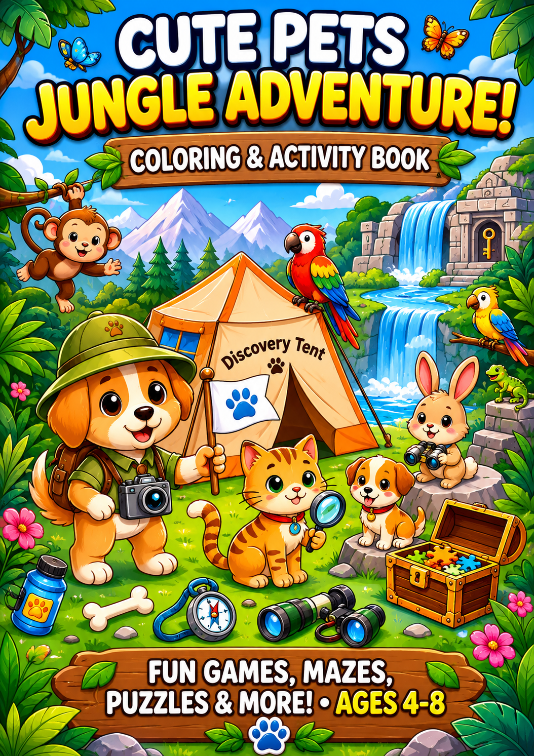 Cute Pets Jungle Adventure Activity Pack – Fun Learning Book for Kids